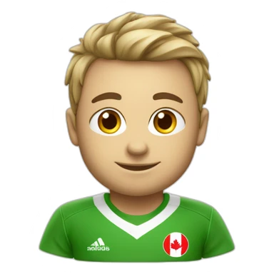 Oie canadienne en tenue de soccer vert sticker