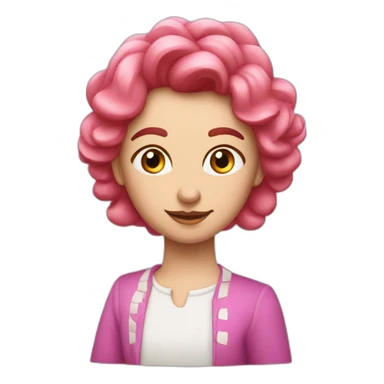 Pièce d'échecs rose sticker