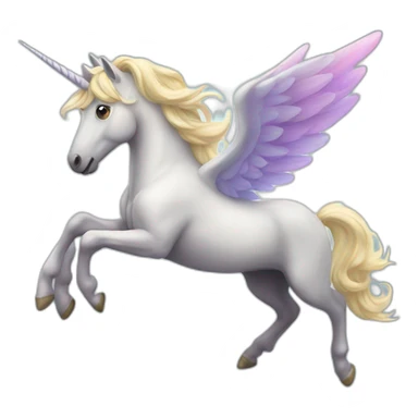flying unicorn sticker