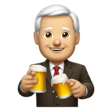 Le président poutine boie une bière sticker