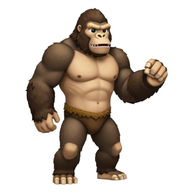 king kong wearing steve minecraft outfit sticker