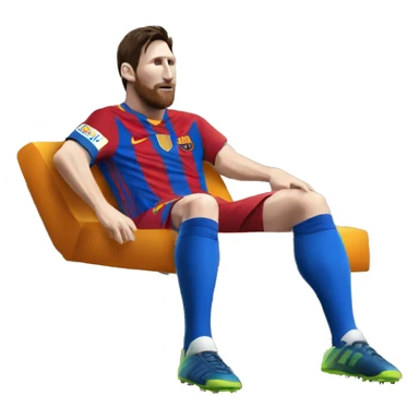 Messi sur une chaise  sticker