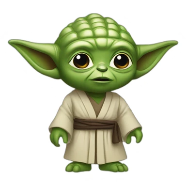 Yoda black sticker