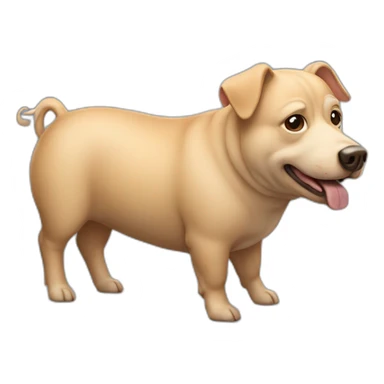 Chien sur un cochon sticker