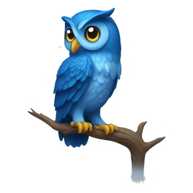 blue owl sticker