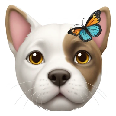 Cat/Dog with butterfly sticker