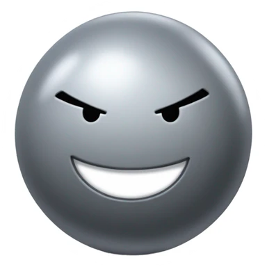 Gray Metal cute Kirby ball driving on 4 car wheels sticker