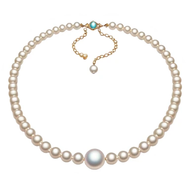 Pearl necklace jewelry sticker