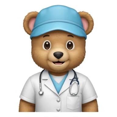 Dentist teddy bear sticker