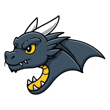 Minecraft black dragon head sticker