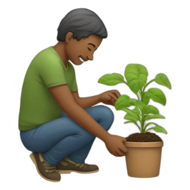 nature activist planting sticker