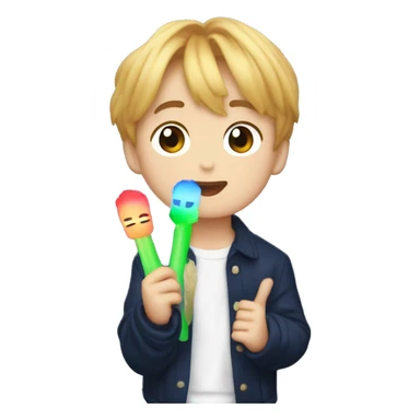 haechan nct dream holding nct lighstick sticker