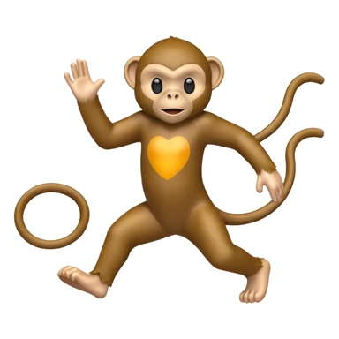 monkey moving at high speed warp speed sticker