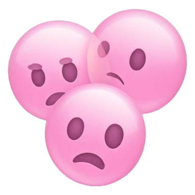 pastel pink three bubbles sticker