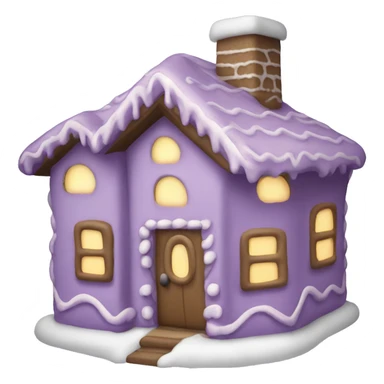 Cosy light purple gingerbread house  sticker