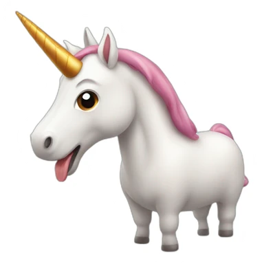 unicorn with a sausage as horn sticker