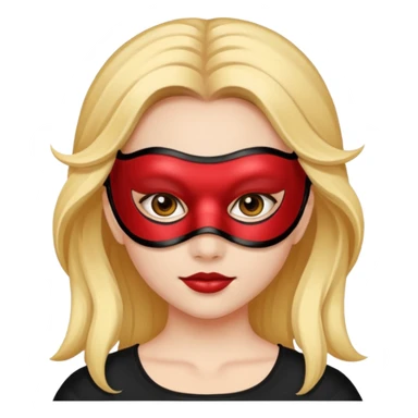 a girl wearing mask sticker