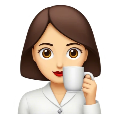 esmer kahverengi gözlü bir kadın sticker