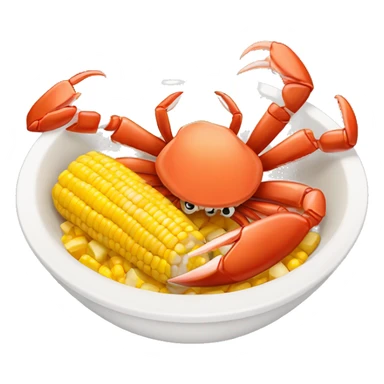 Bowl with crab legs and corn and potatoes  sticker