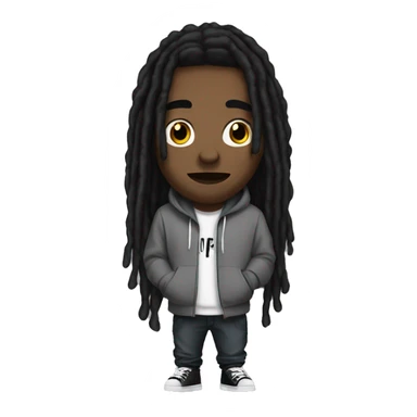 young hustler with black dreads wearing hoodie with trapper written on it  sticker