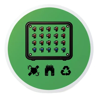 recycling electric materials sticker