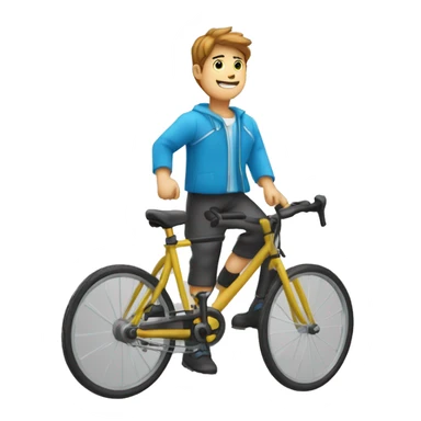 Un garçon sur un vélo avec une banderole dans les mains sticker