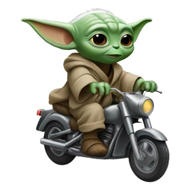 baby yoda riding big foot sticker