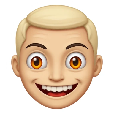 Evil and happy smile sticker