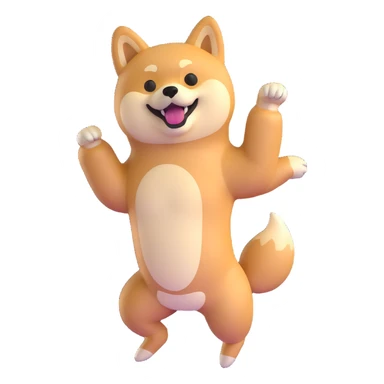happy shiba inu dancing sticker