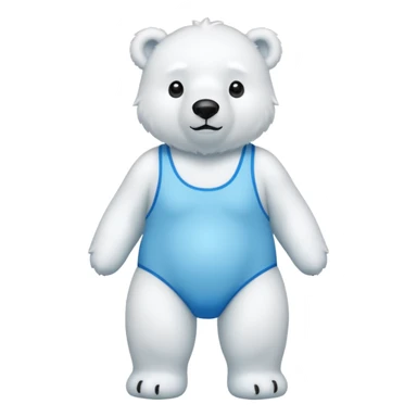 Polar bear in a swim suit sticker