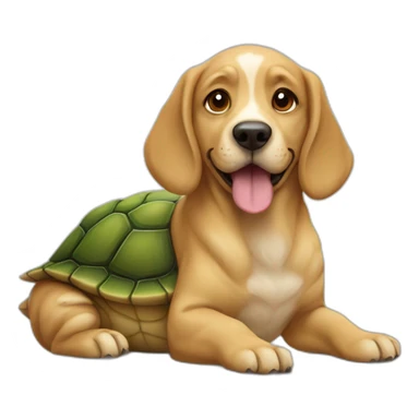Chien sur une tortue sticker