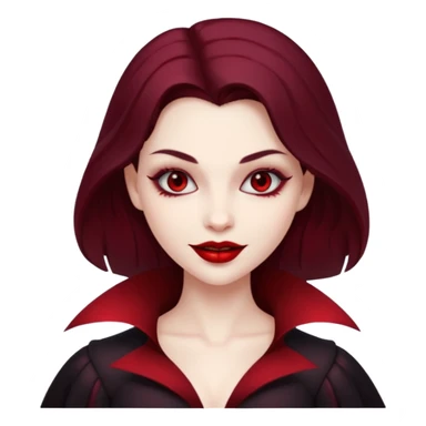 Girl vampire with a seductive smile sticker