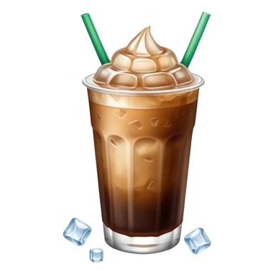 Starbuck ice coffee with ice cubes sticker