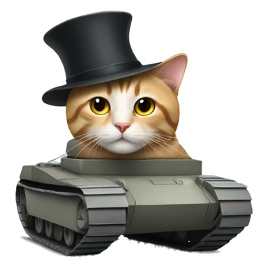 Cat in a hat in a tank sticker