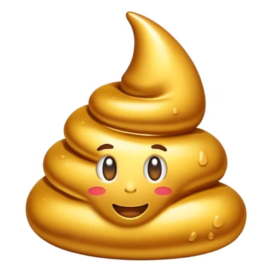 golden poop swirl sticker