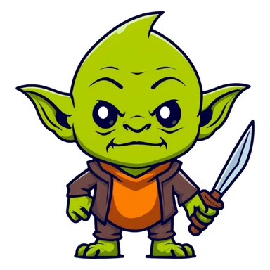 Steven Miller as a goblin cartoon sticker sticker