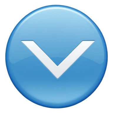 Give me a blue color round shape right emoji like verification tick sticker
