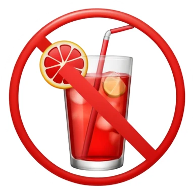 I want an emoji that describes that no drinks allowed sticker