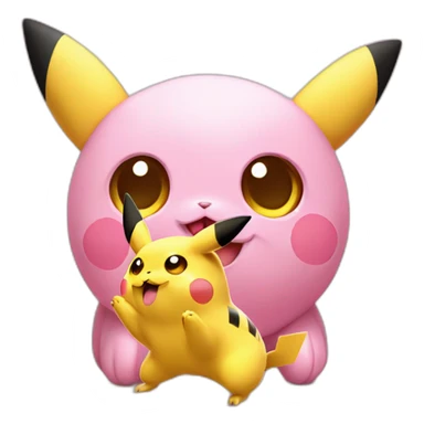 pikachu with jigglypuff sticker