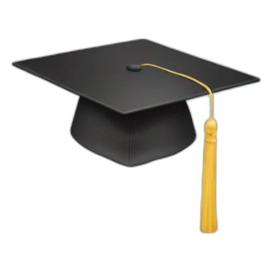 White Graduation cap sticker