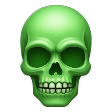 green skull sticker