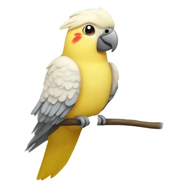 Lutino cockatiel parrot sticker