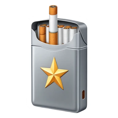 7 stars grey shining cigaret pack sticker
