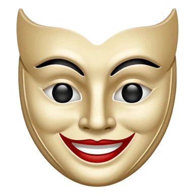 Theatre mask (smiling+tragedy) sticker