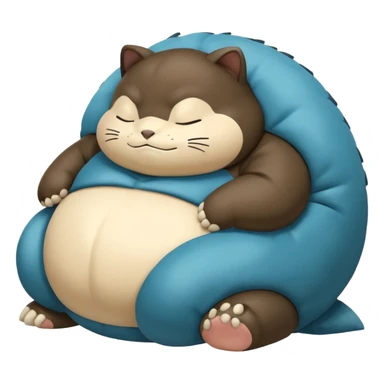 Sleeping snorlax pokemon sticker