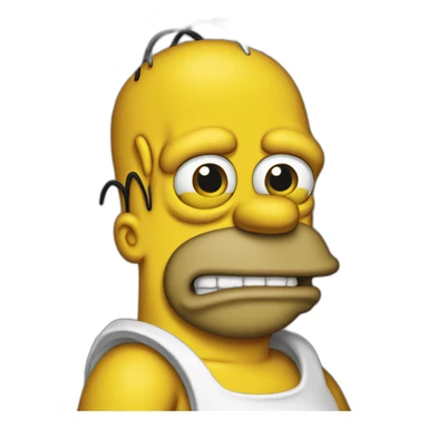 homer simpson drool sticker