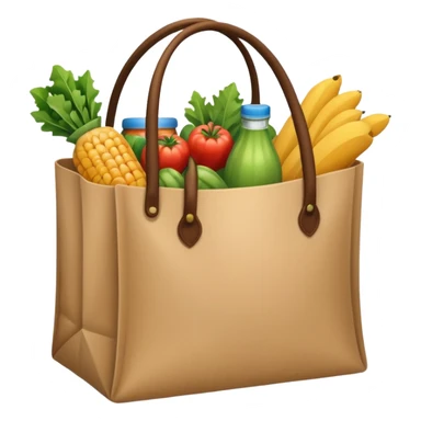 groceries in a bag sticker
