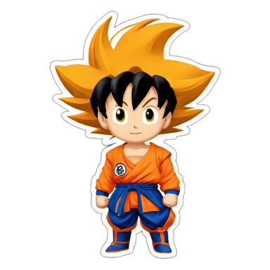 son goku with tail sticker