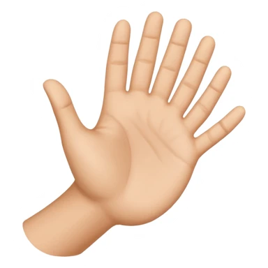 Makes the hand lower and facing upwards  sticker