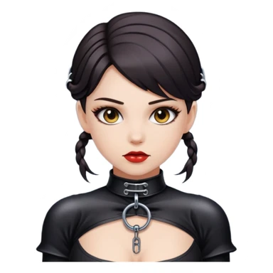 Girl in BDSM costume sticker